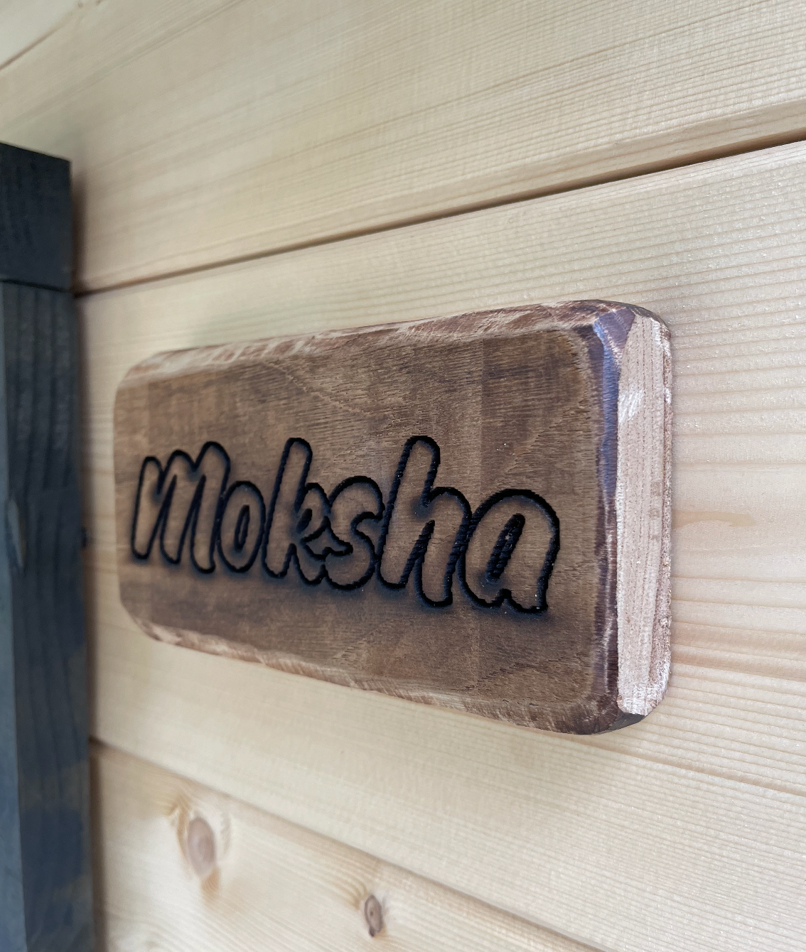 Placa letrero personalizado en madera