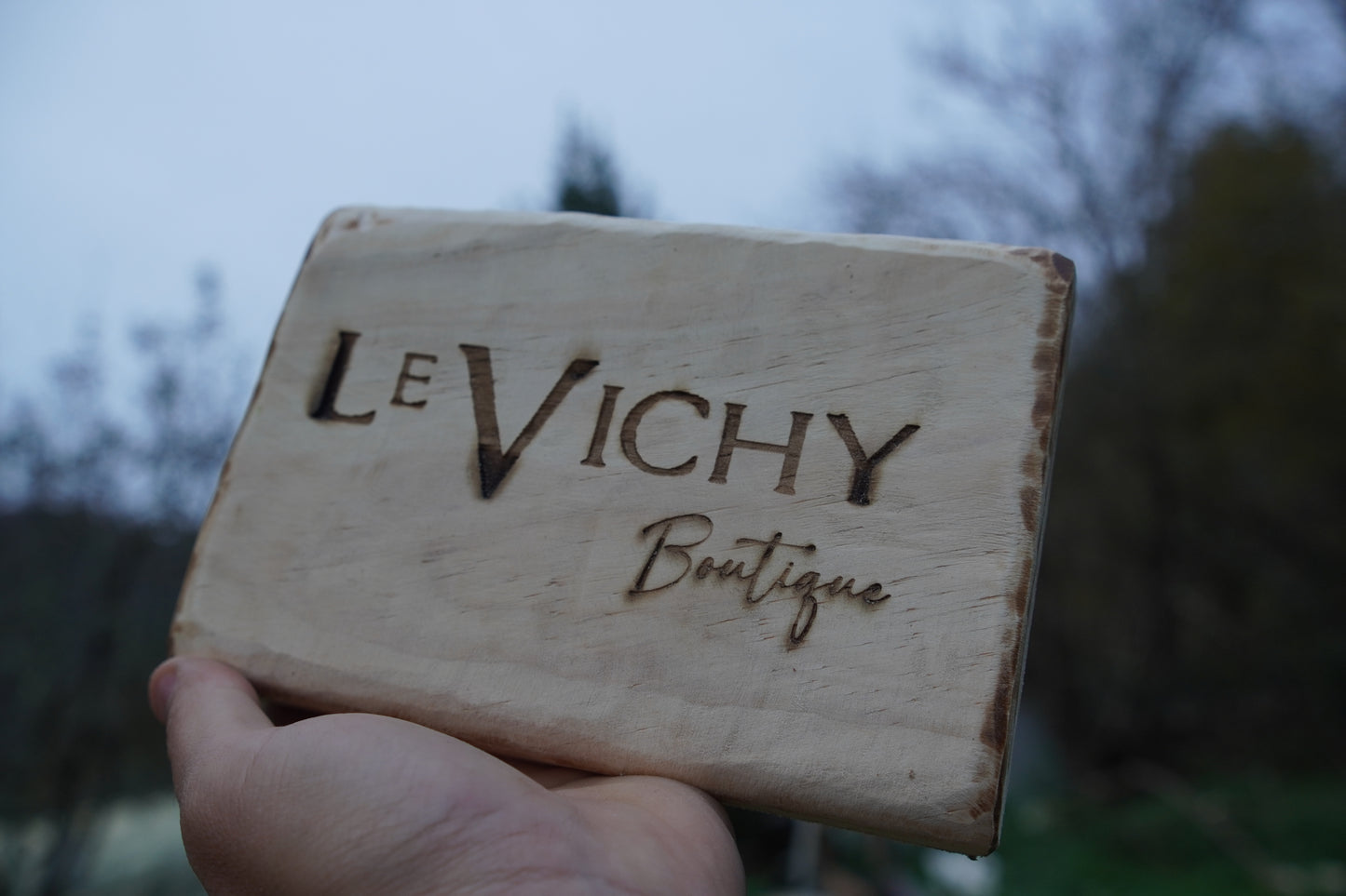 Placa letrero personalizado en madera