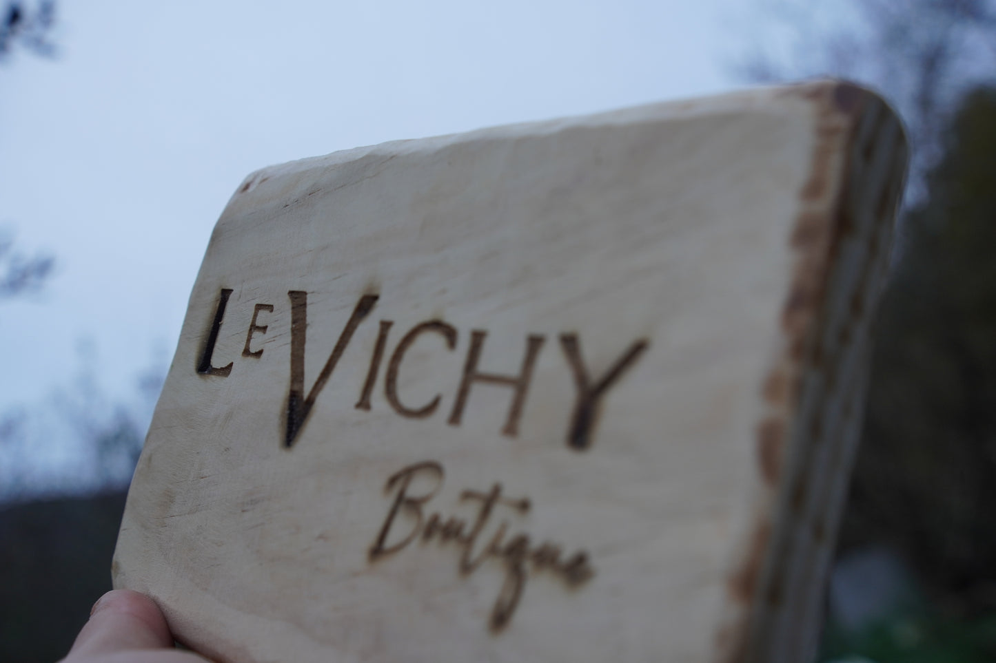 Placa letrero personalizado en madera